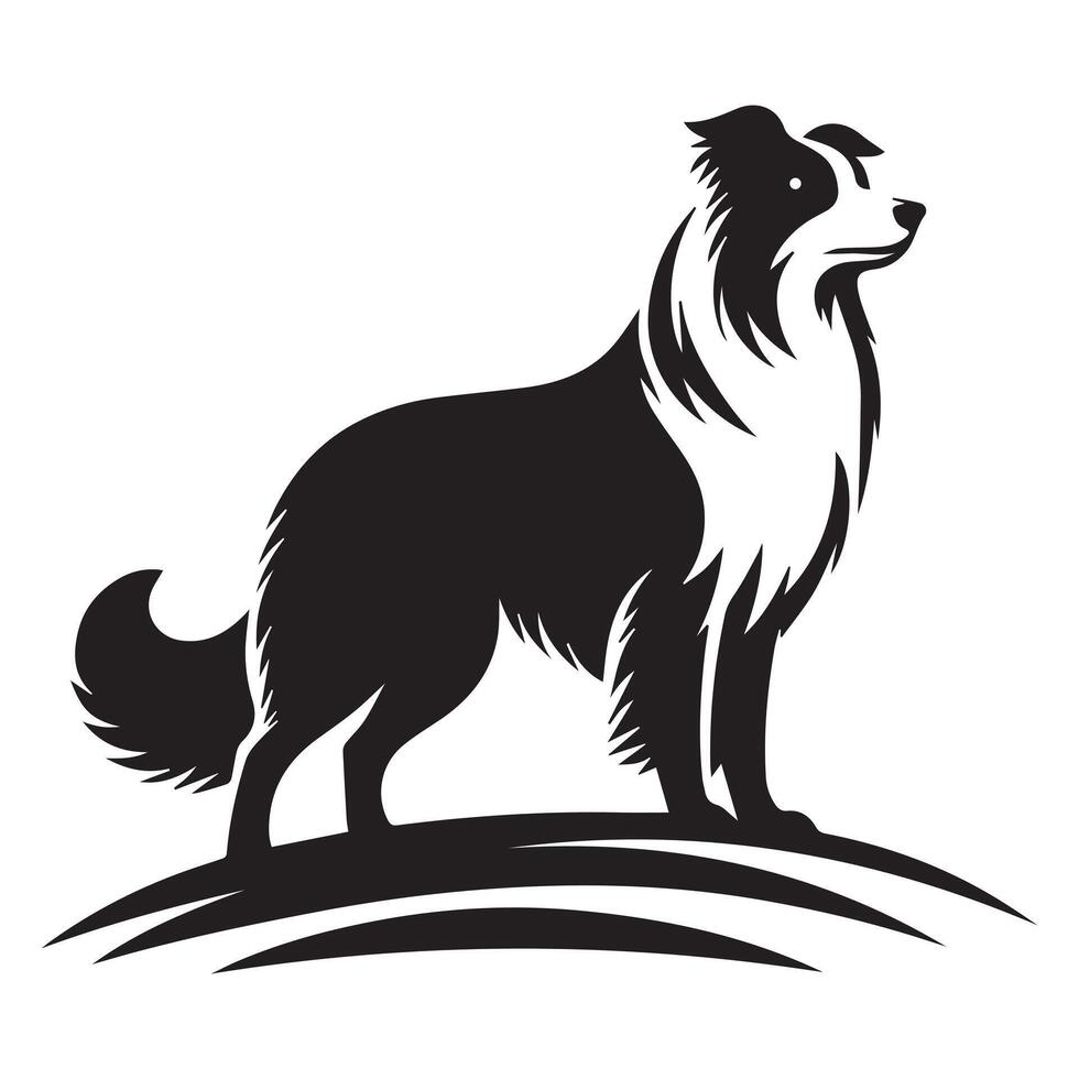 Posed against a mountainous standing on top illustration vector