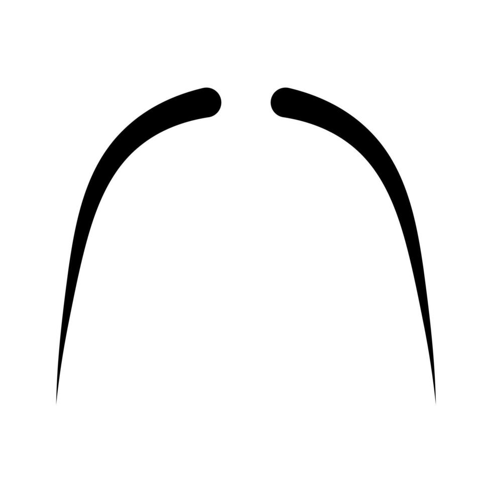 Fu Manchu moustache icon isolated on white background vector