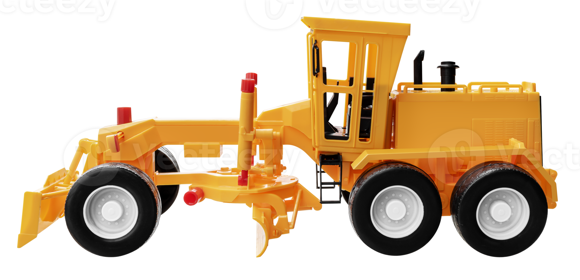Mock up toy yellow bulldozer png