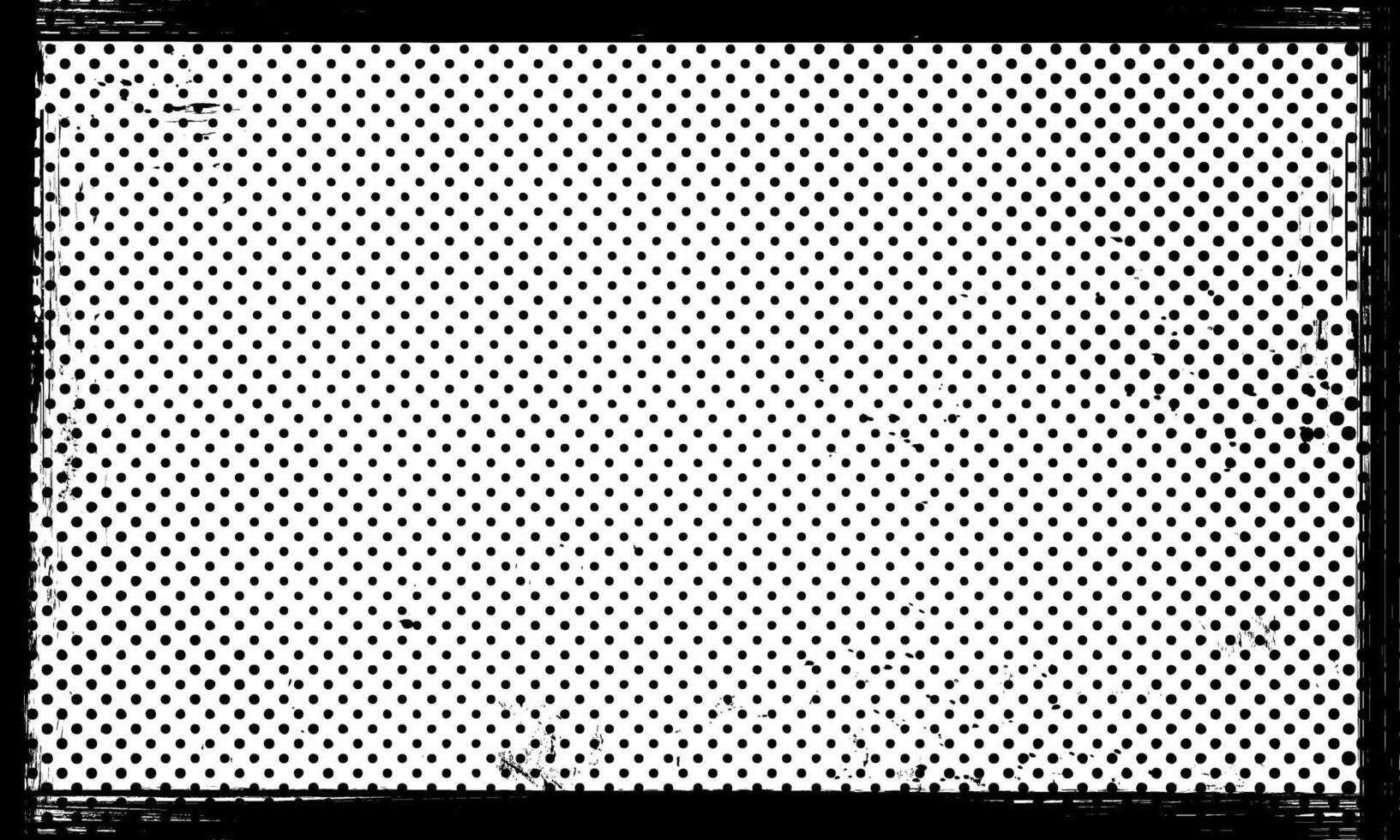 Rough Newspaper Dotted Halftone Texture Retro Print Spilled Ink Stain Splatter Overlay with Transparent Background Frame vector