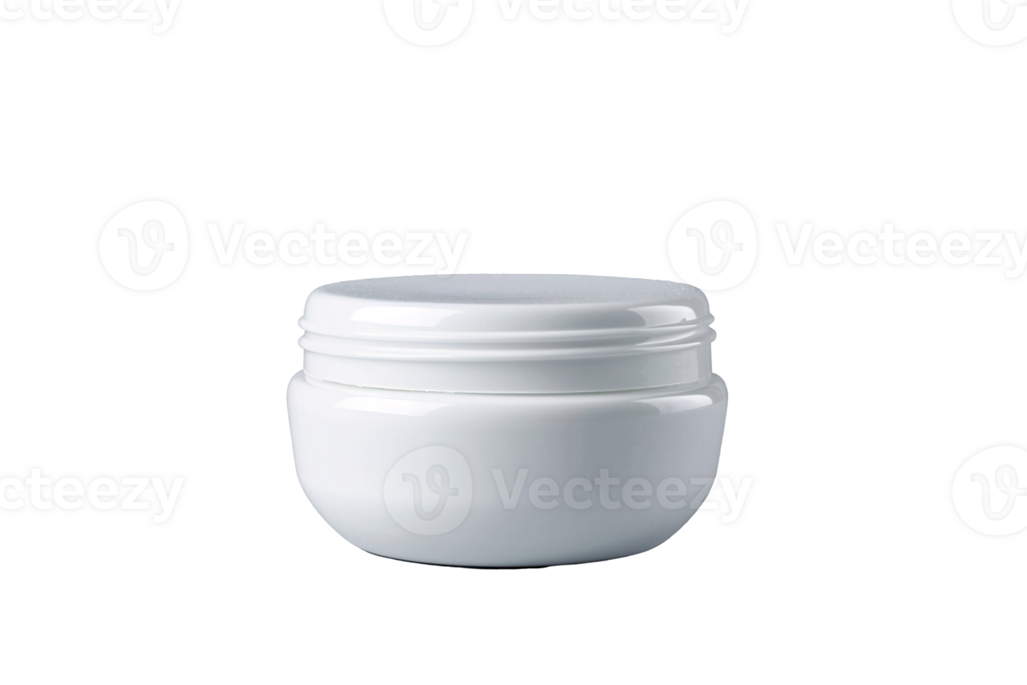 White cosmetic cream container for mockup with transparent background png