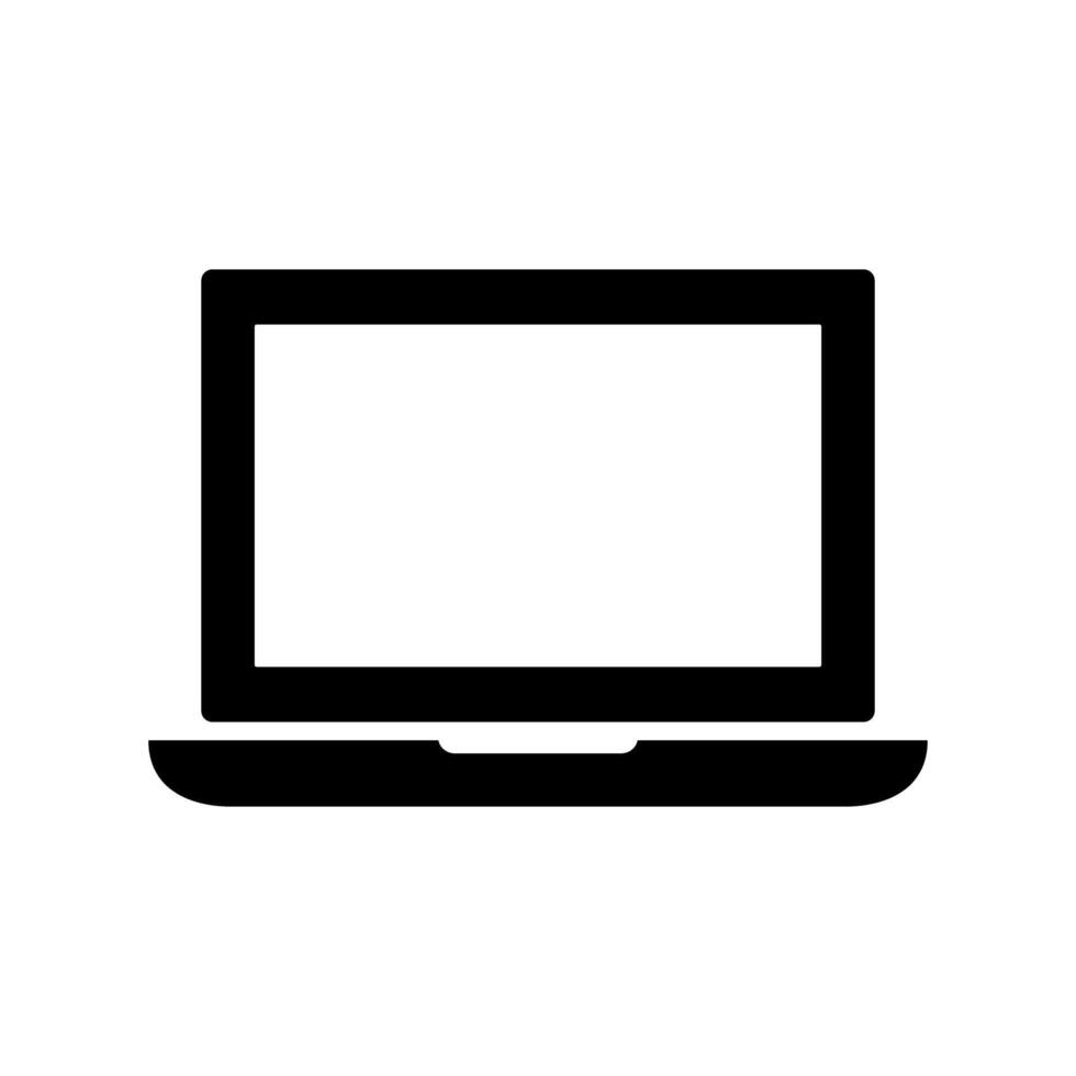 Laptop silhouette icon. Display. vector