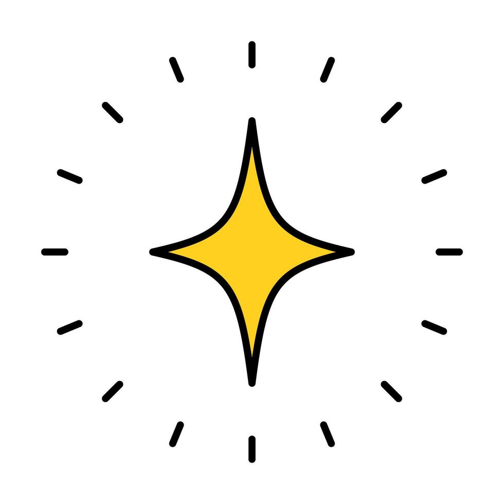 Emphasized glitter icon. Sparkle. vector
