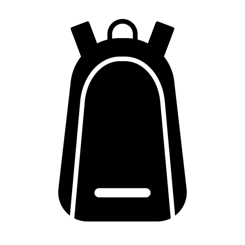 Modern rucksack silhouette icon. vector