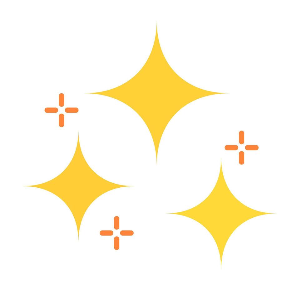 Flat design glitter icon. Sparkle effect. vector