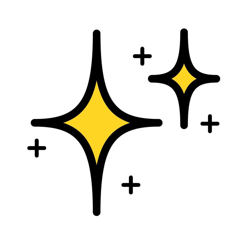 Simple Clean up Glitter Icon. vector