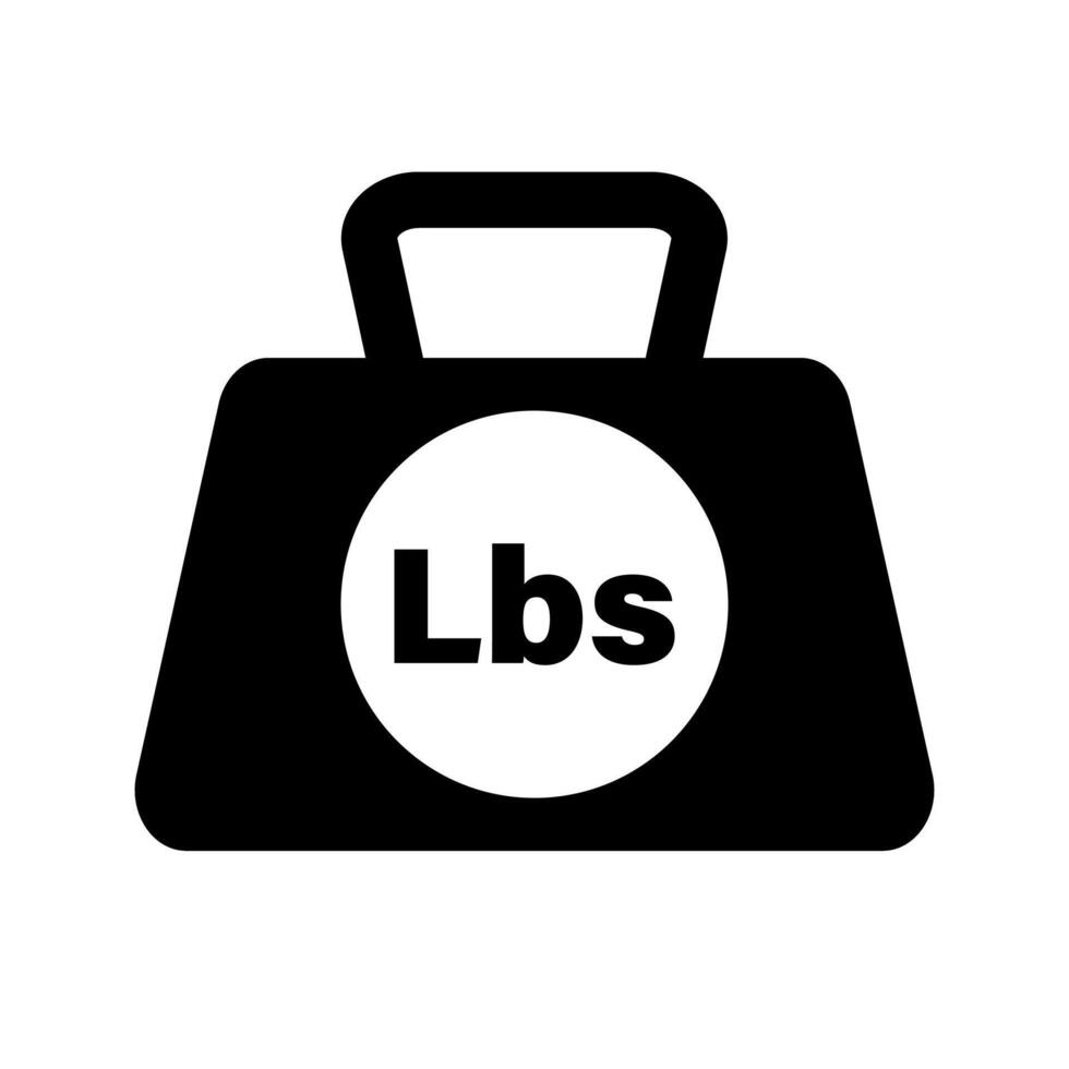 Weight symbol. LBS icon. vector