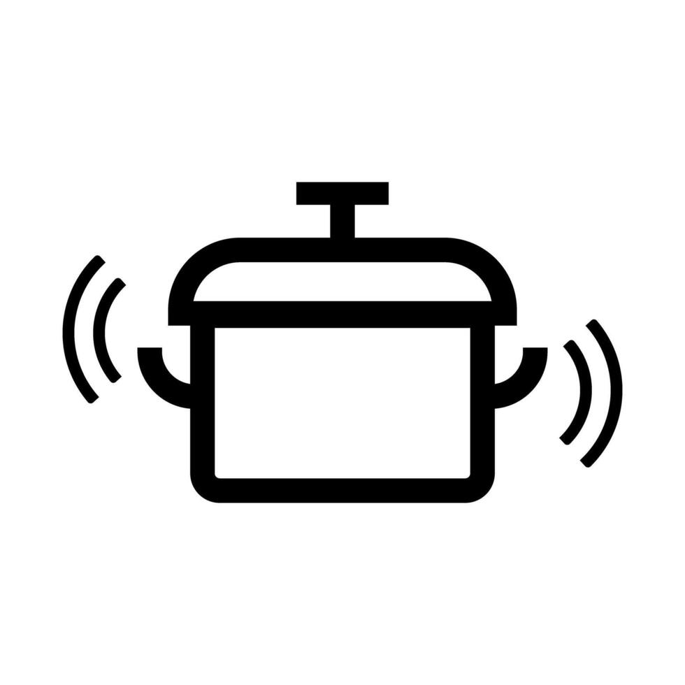 Boiling pot icon. Vibrating pot icon. vector