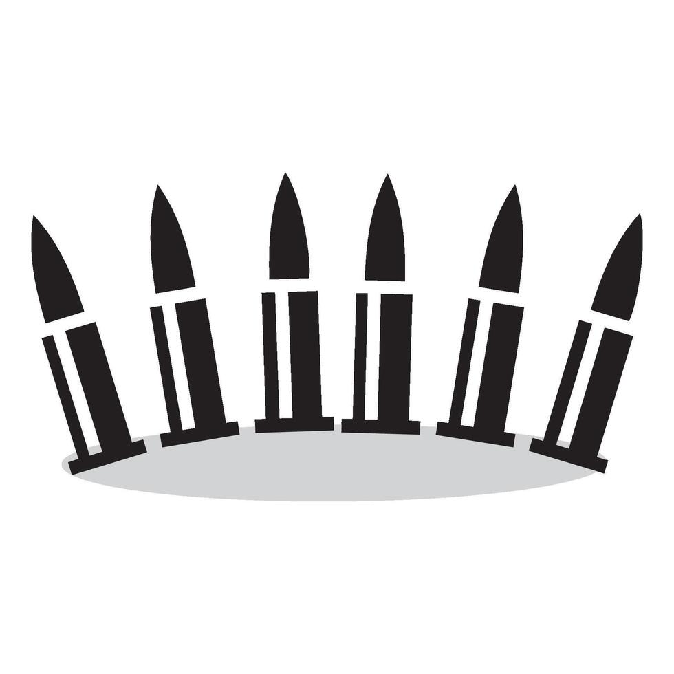 bullet ammunition illustration symbol design vector