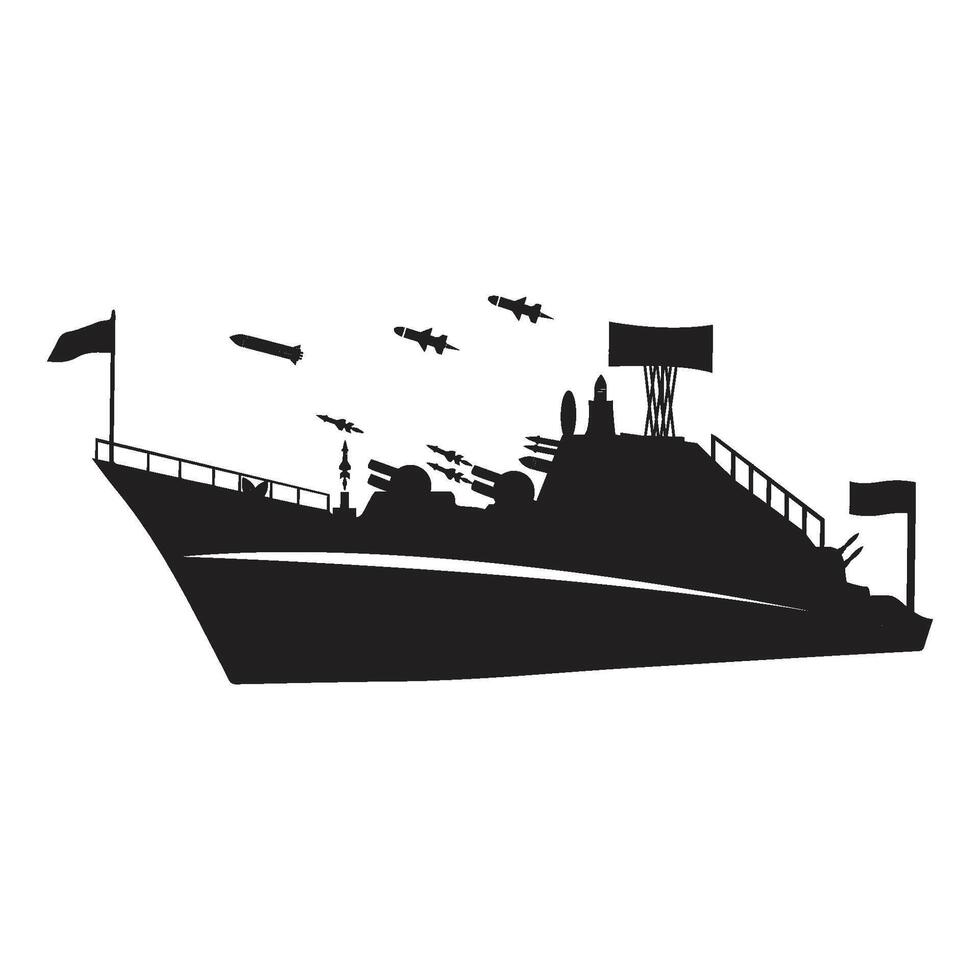 battleship illustration symbol design vector
