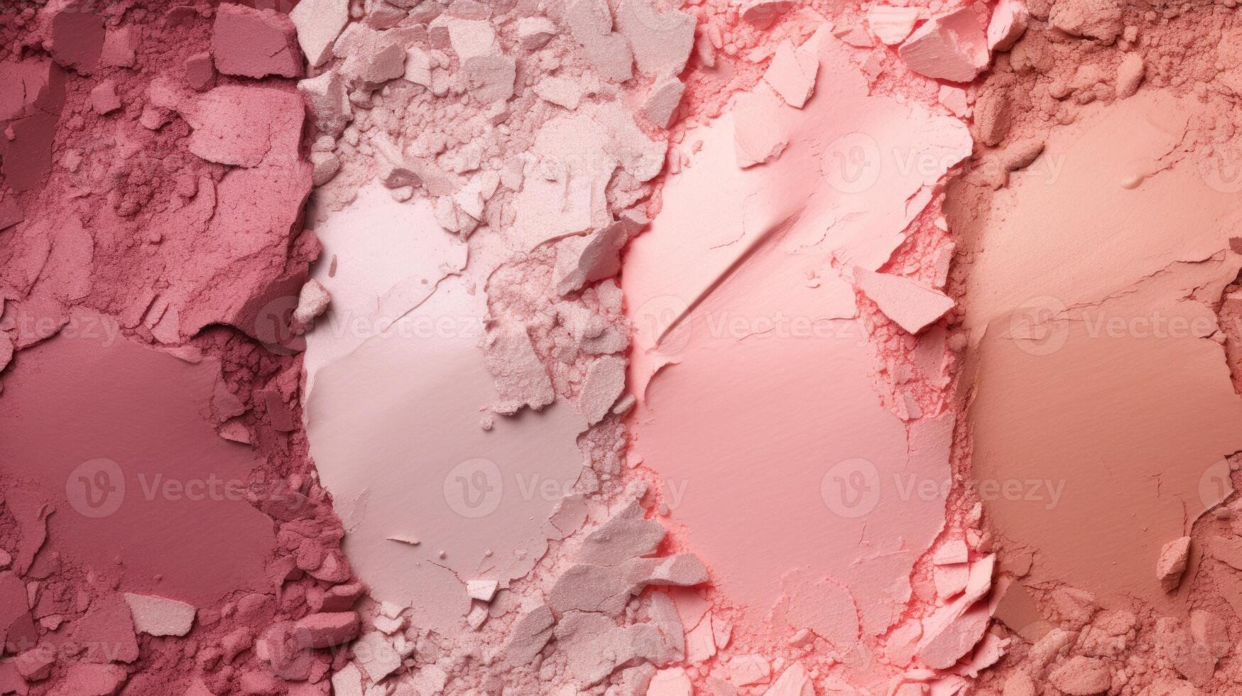cosmetic powder makeup blush eye shadow, ai photo
