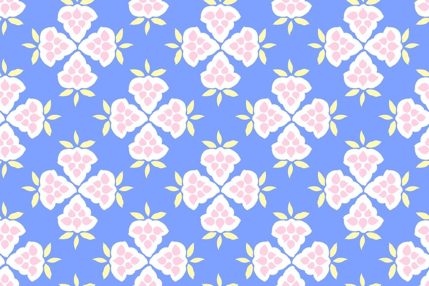 Simple geometric seamless pattern with abstract shapes on a blue background. Creative small forms with tiny dots, drops, spots, snowflakes, circles printing. hand drawing sketch. vector