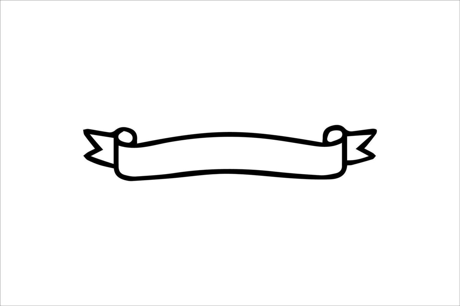 Blank Ribbon Hand-drawn vector