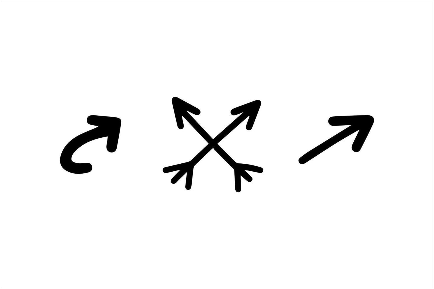 Arrow Set Hand-drawn vector
