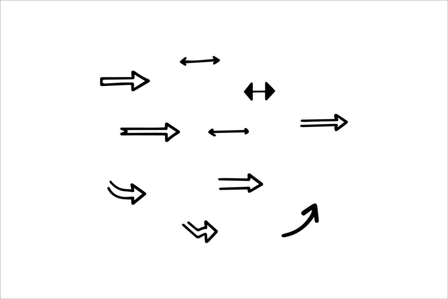 Arrow Set Hand-drawn vector