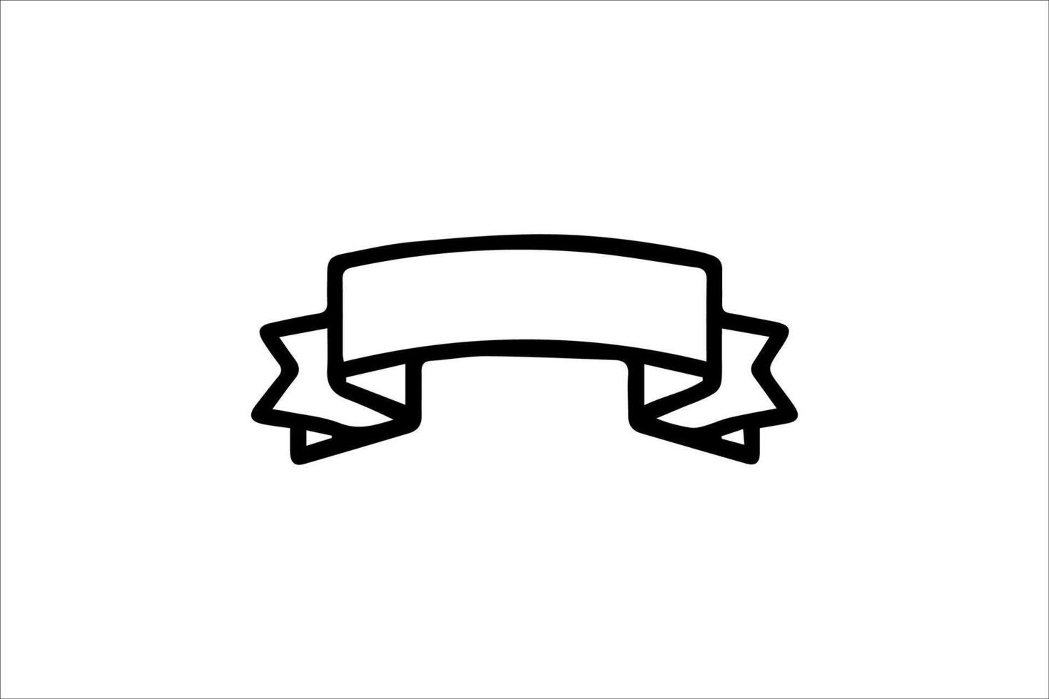 Blank Ribbon Hand-drawn vector