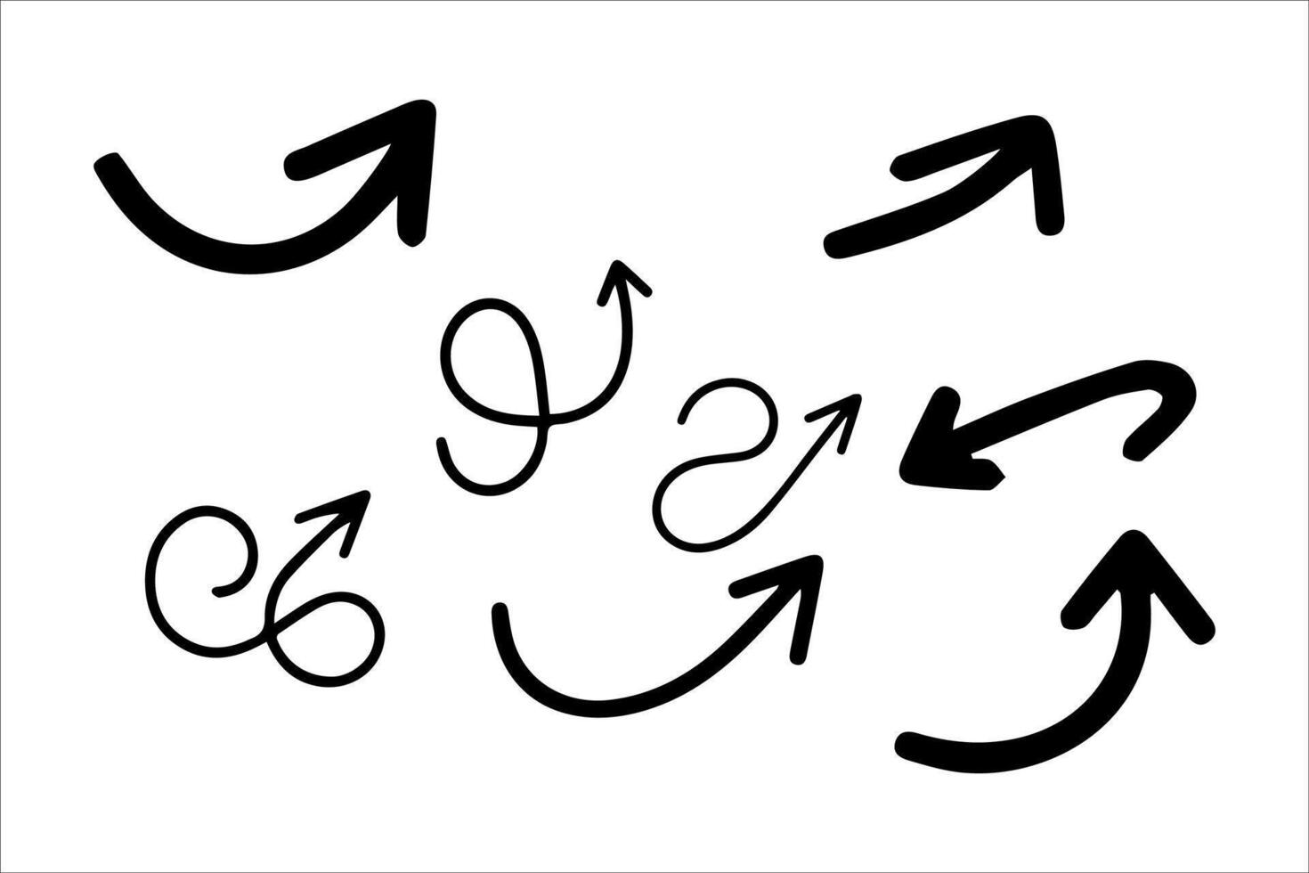 Arrow Set Hand-drawn vector