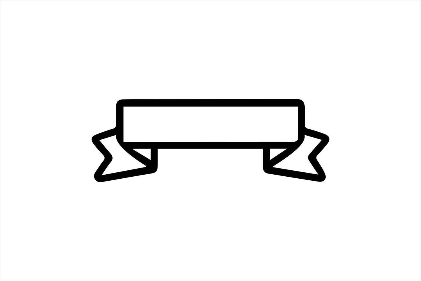 Blank Ribbon Hand-drawn vector