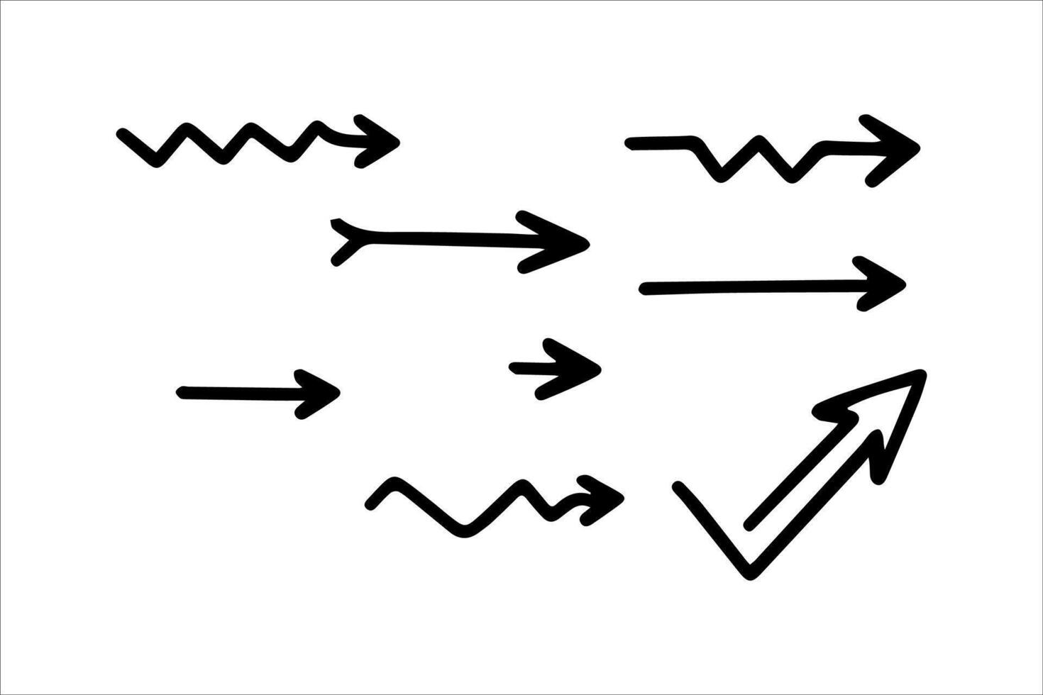 Arrow Set Hand-drawn vector