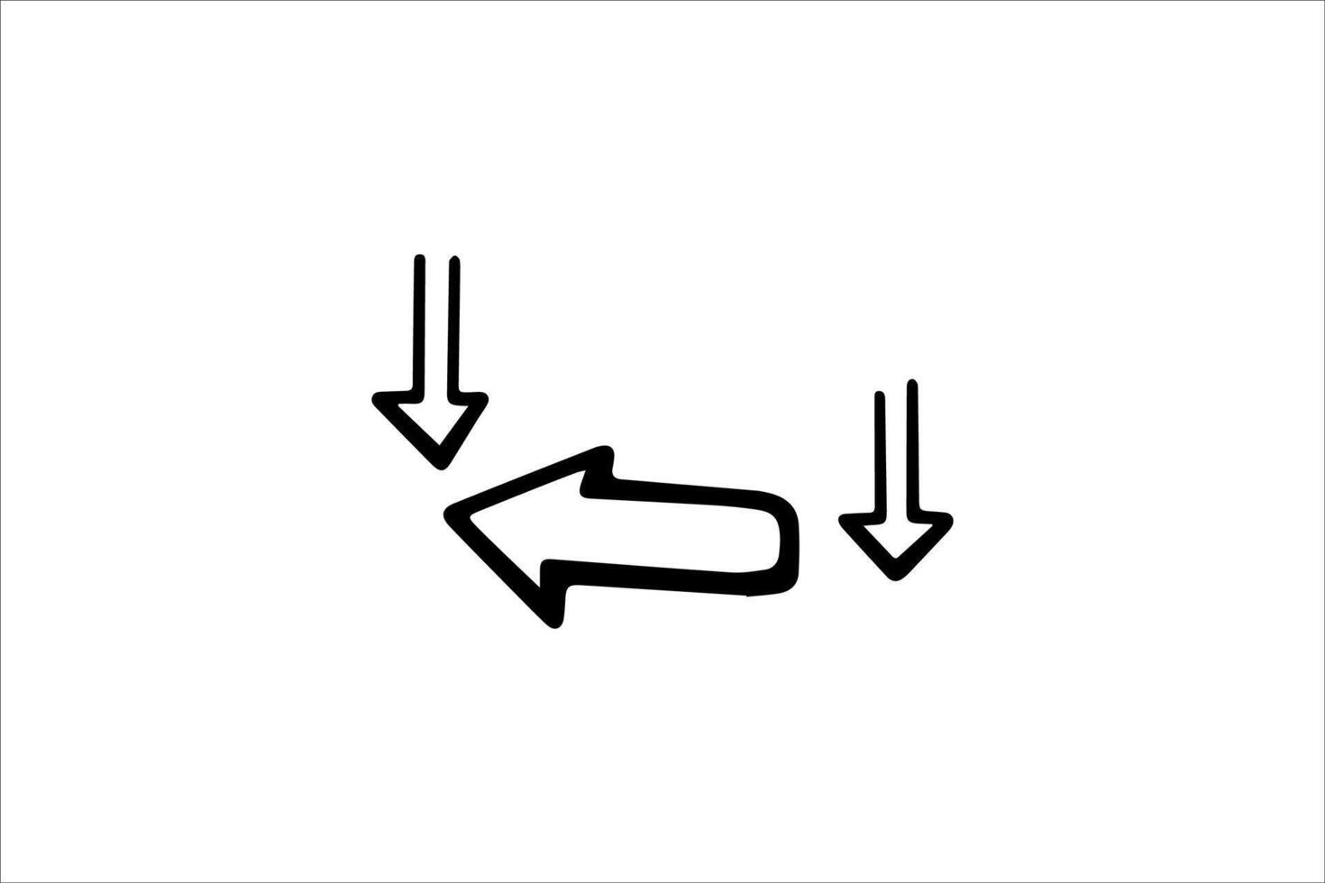 Arrow Set Hand-drawn vector