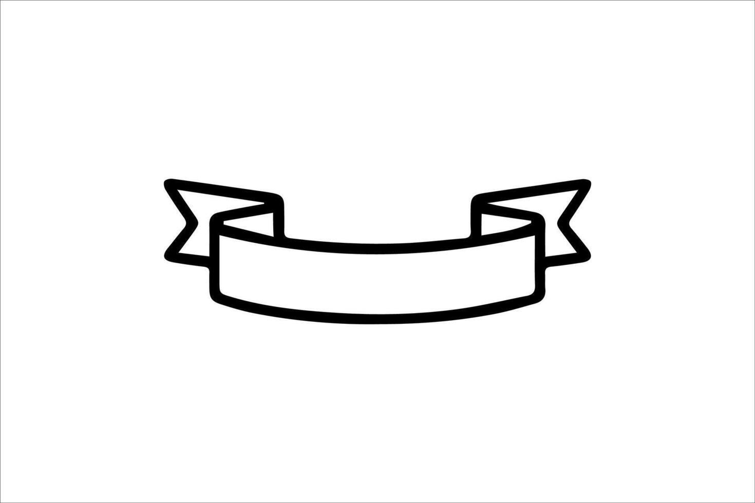 Blank Ribbon Hand-drawn vector