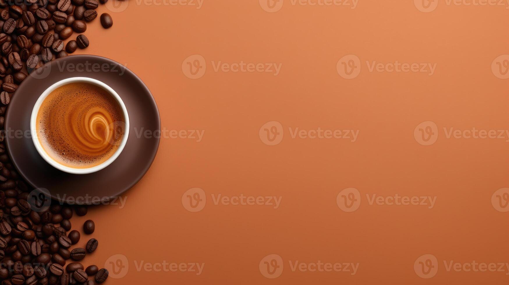 coffee beans caffeine brown texture, ai photo