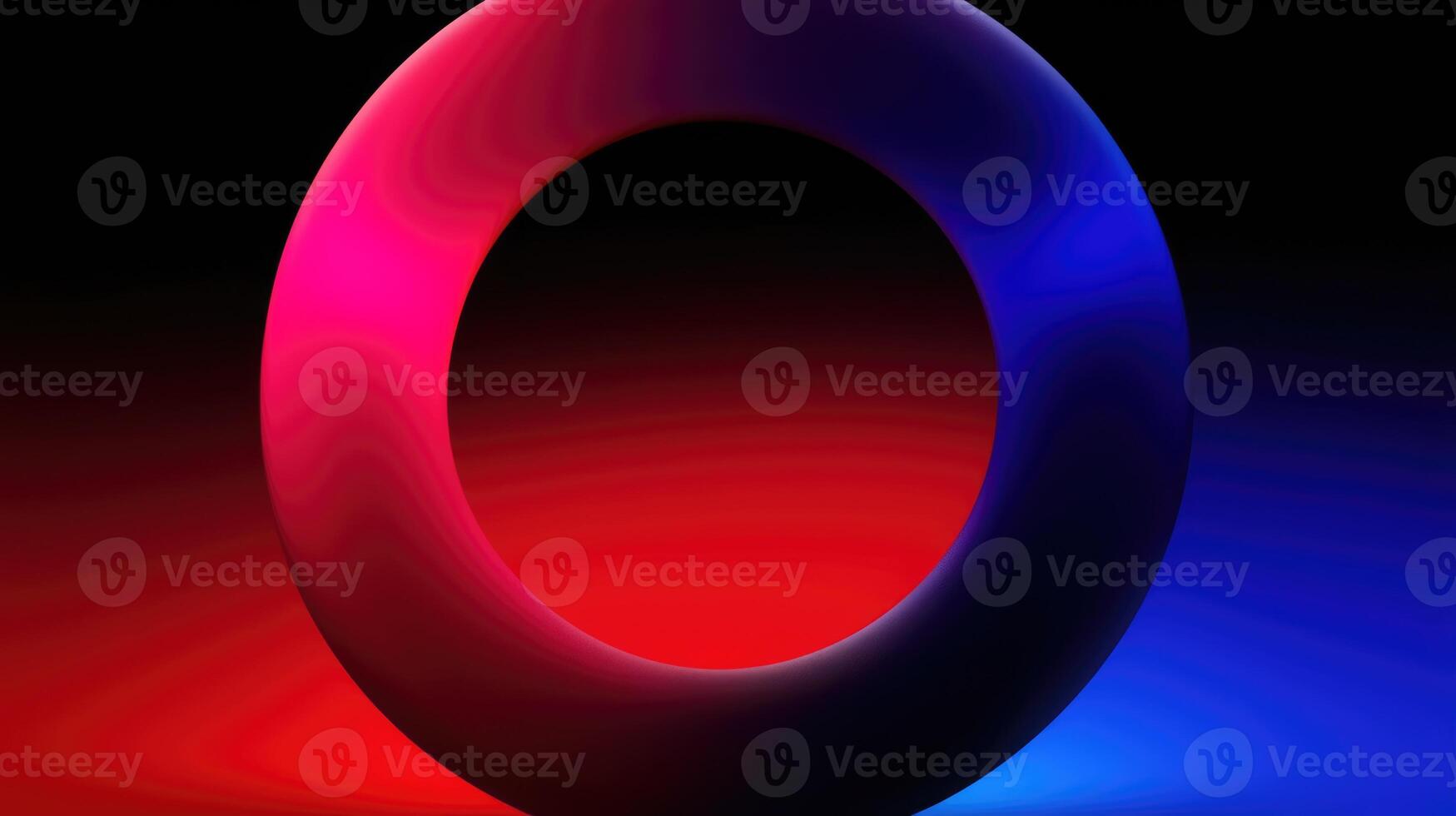 digital futuristic neon circle light on dark background, ai photo