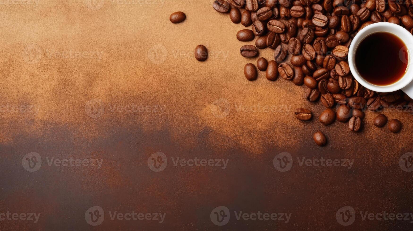 coffee beans caffeine brown texture, ai photo