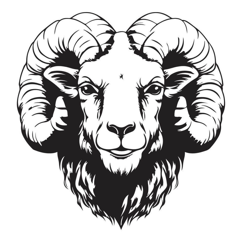 Furious Fleece Angry Sheep Design for Apparel vector