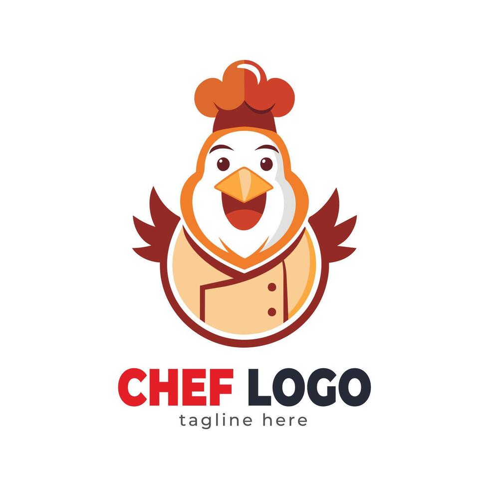 Detailed chef logo template vector