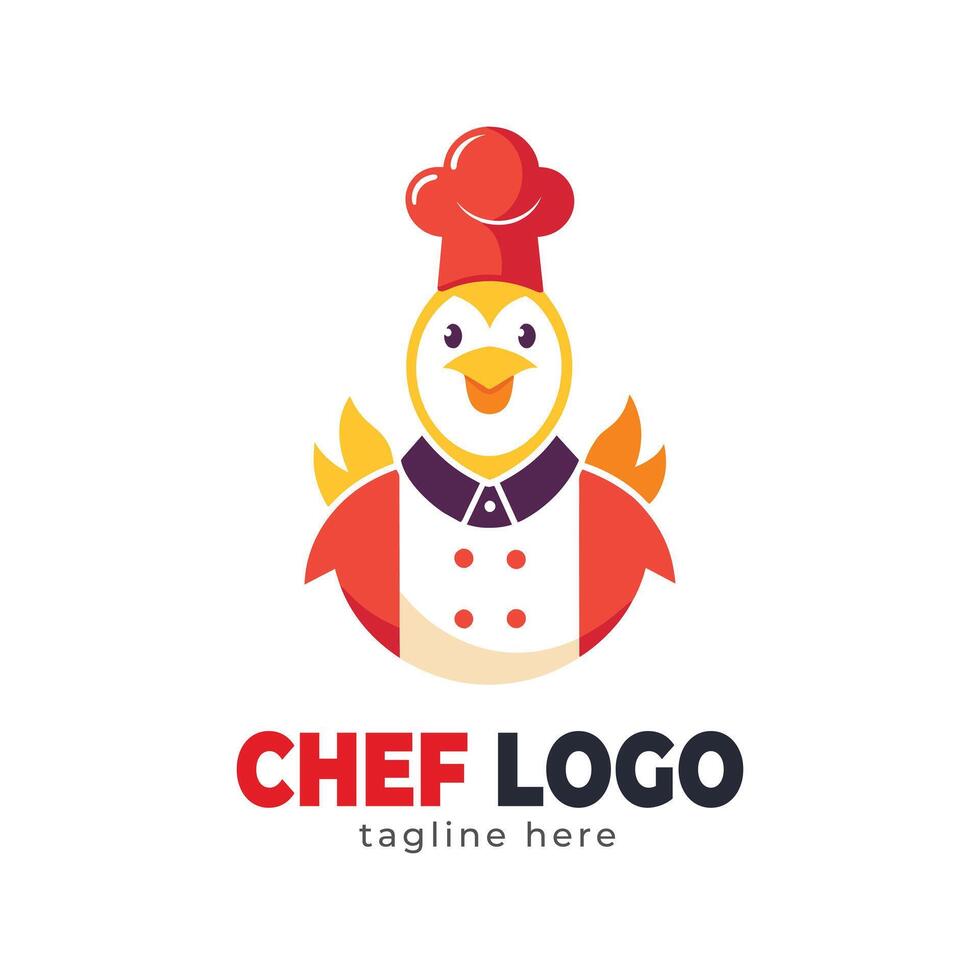 chef hat logo and icon vectorr design template vector