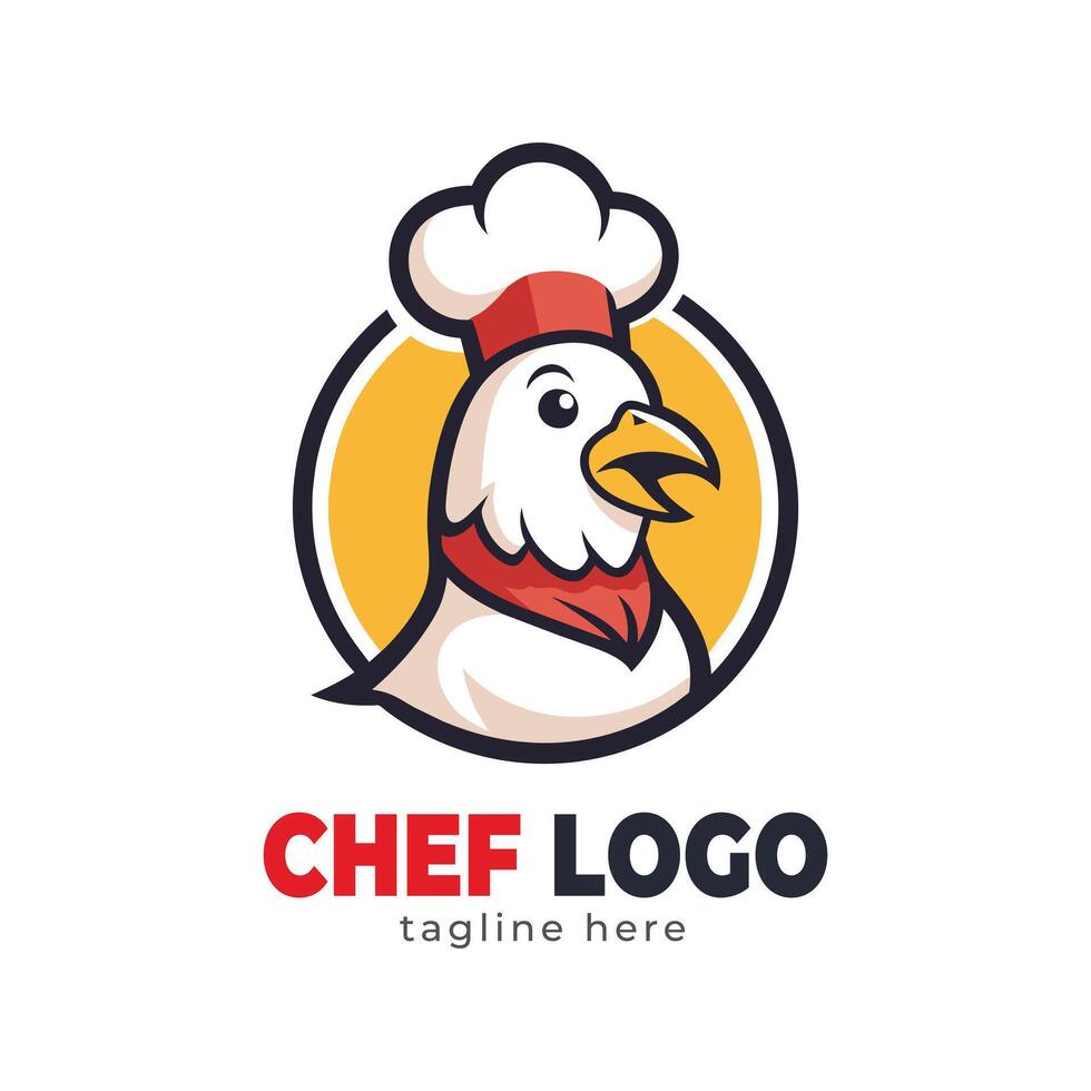 Detailed chef logo template vector