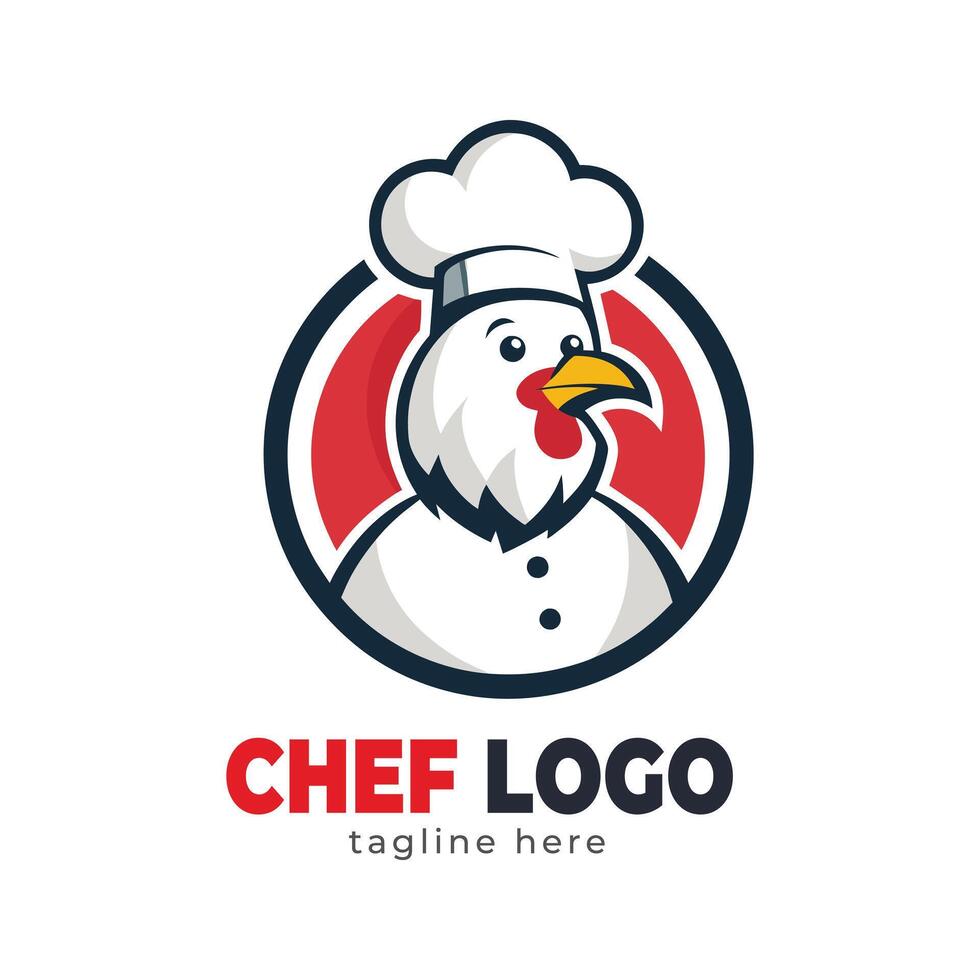 Detailed chef logo template vector