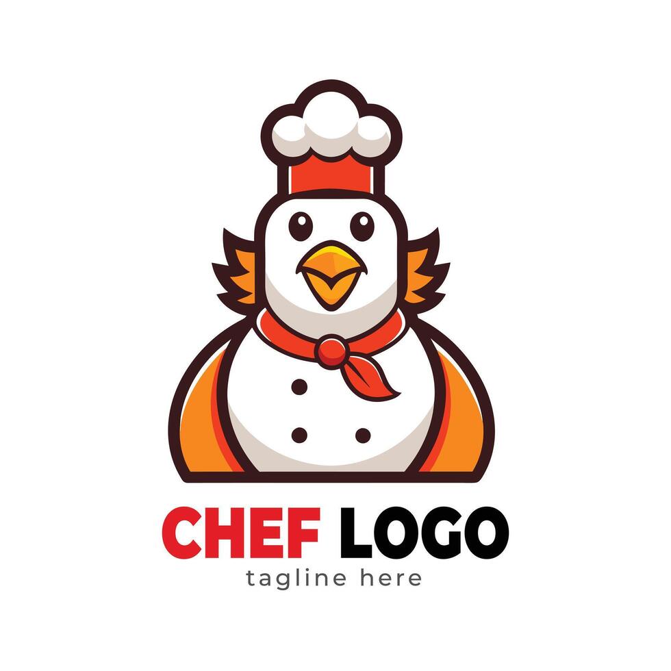 Detailed chef logo template vector