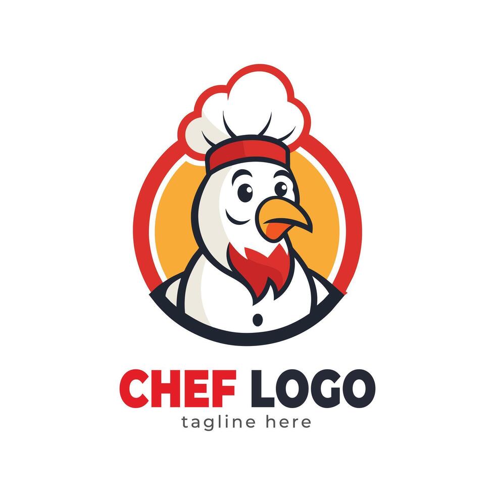 Detailed chef logo template vector