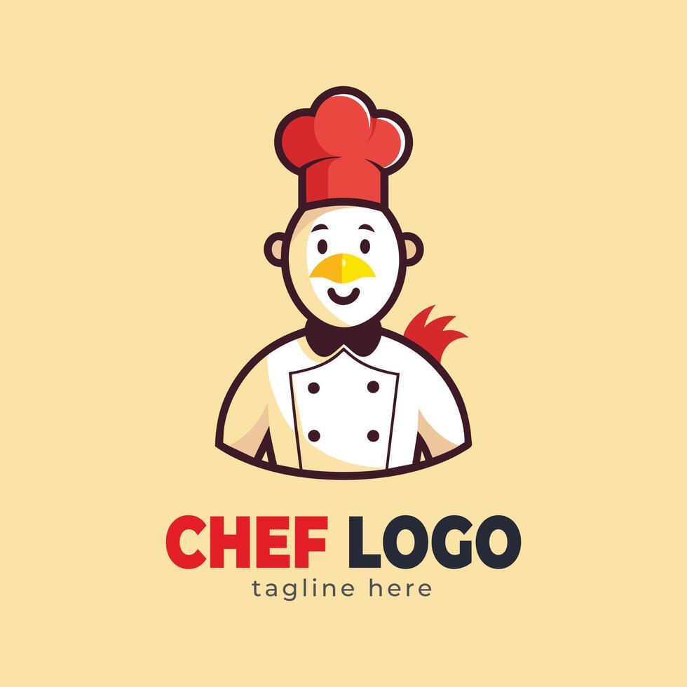 chef hat logo and icon vectorr design template vector