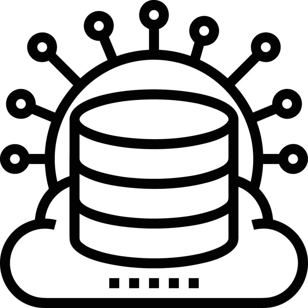 Storage data icon symbol image for database illustration vector
