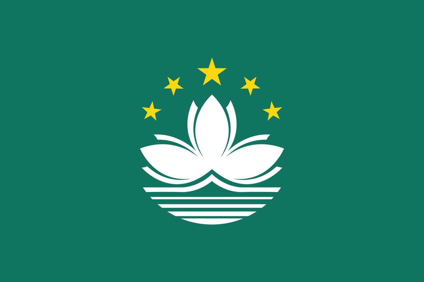 National Flag of Macau. Macau Flag. vector