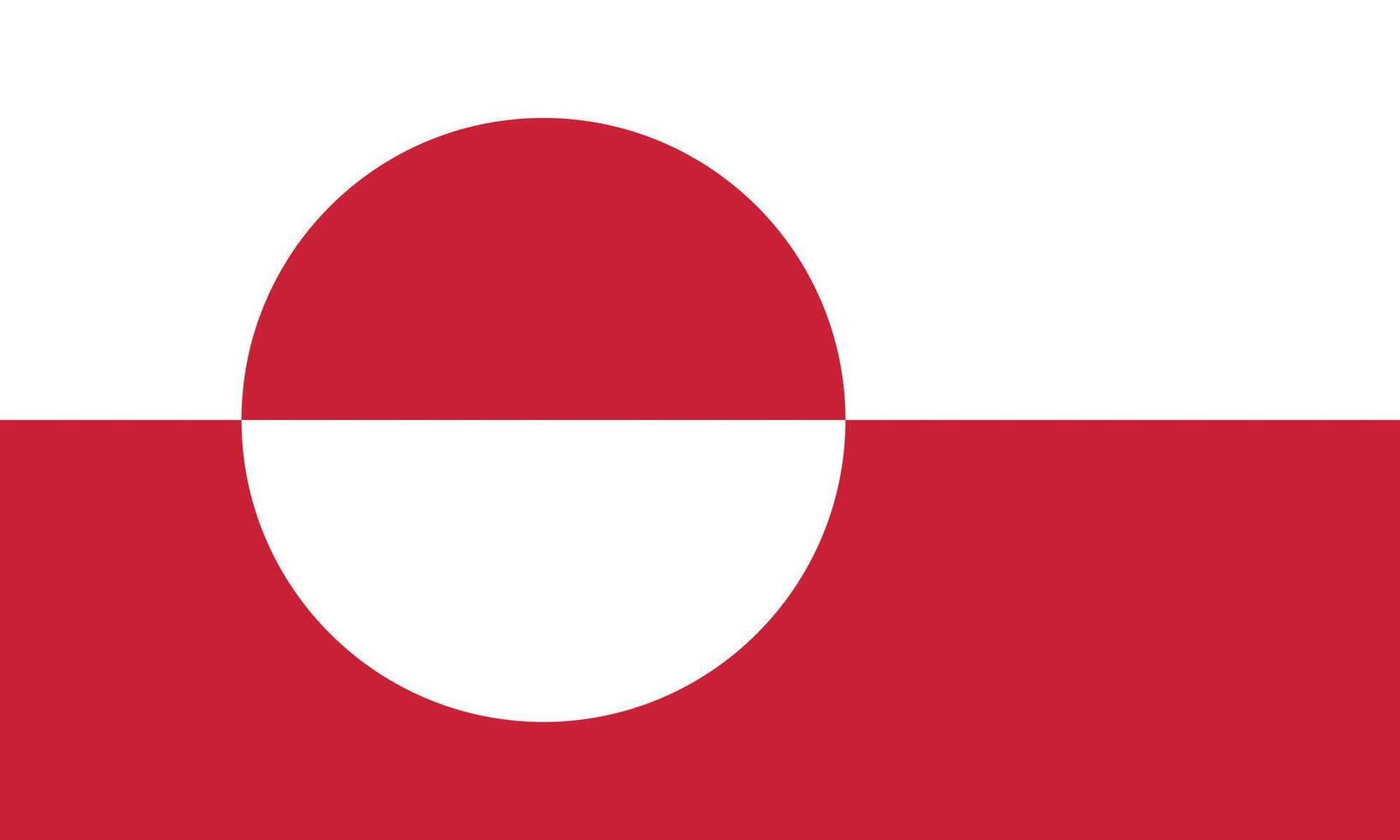 National flag of Greenland. Greenland Flag. vector