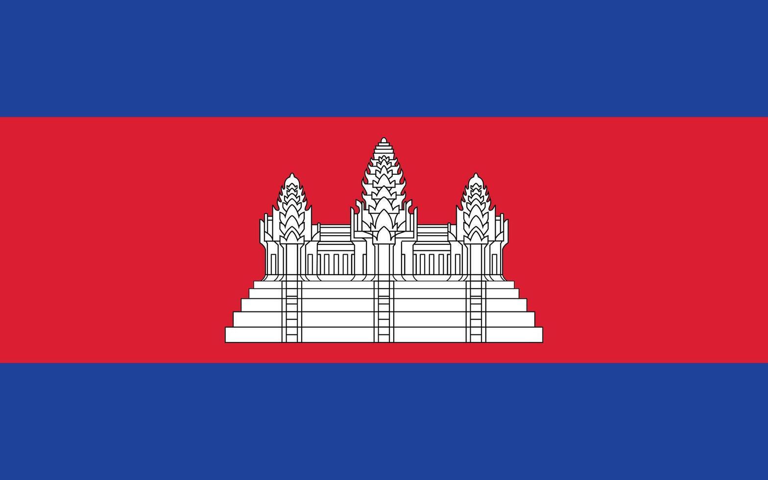 National Flag of Cambodia. Cambodia Flag. vector