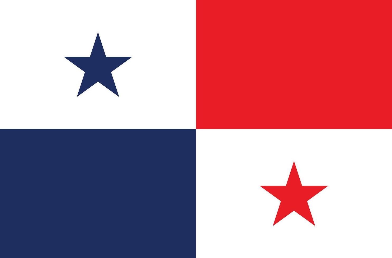 National flag of Panama. Panama Flag. vector