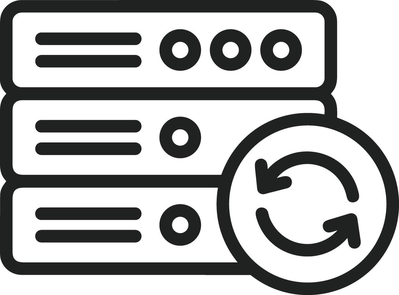 Storage data icon symbol image for database illustration vector