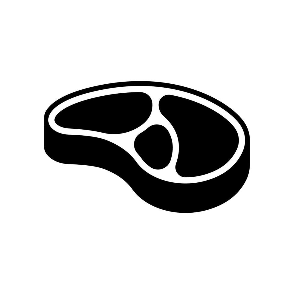 Steak meat icon isolated on white background. vector