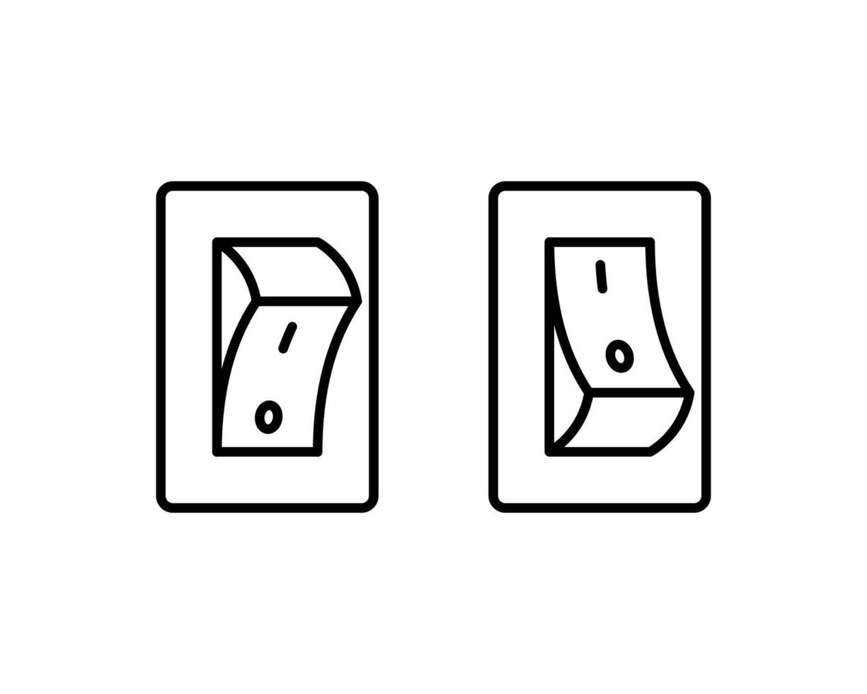 Electric switch line icon isolated on white background vector