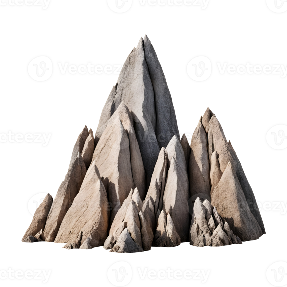 Sharp Rocks on the Mountain Isolated on Transparent Background png