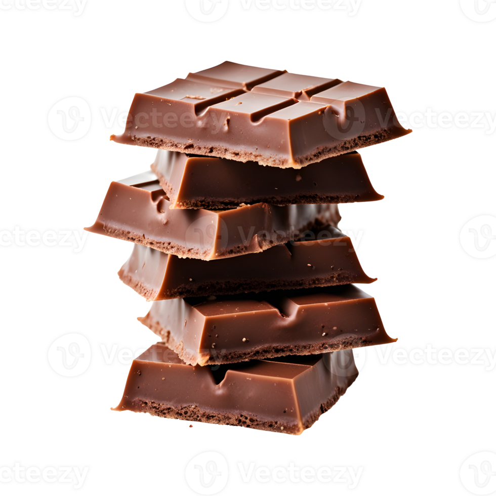 Chocolate Pieces Isolated on Transparent Background png