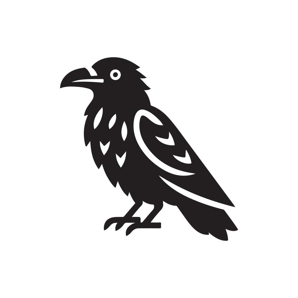 raven logo design vector