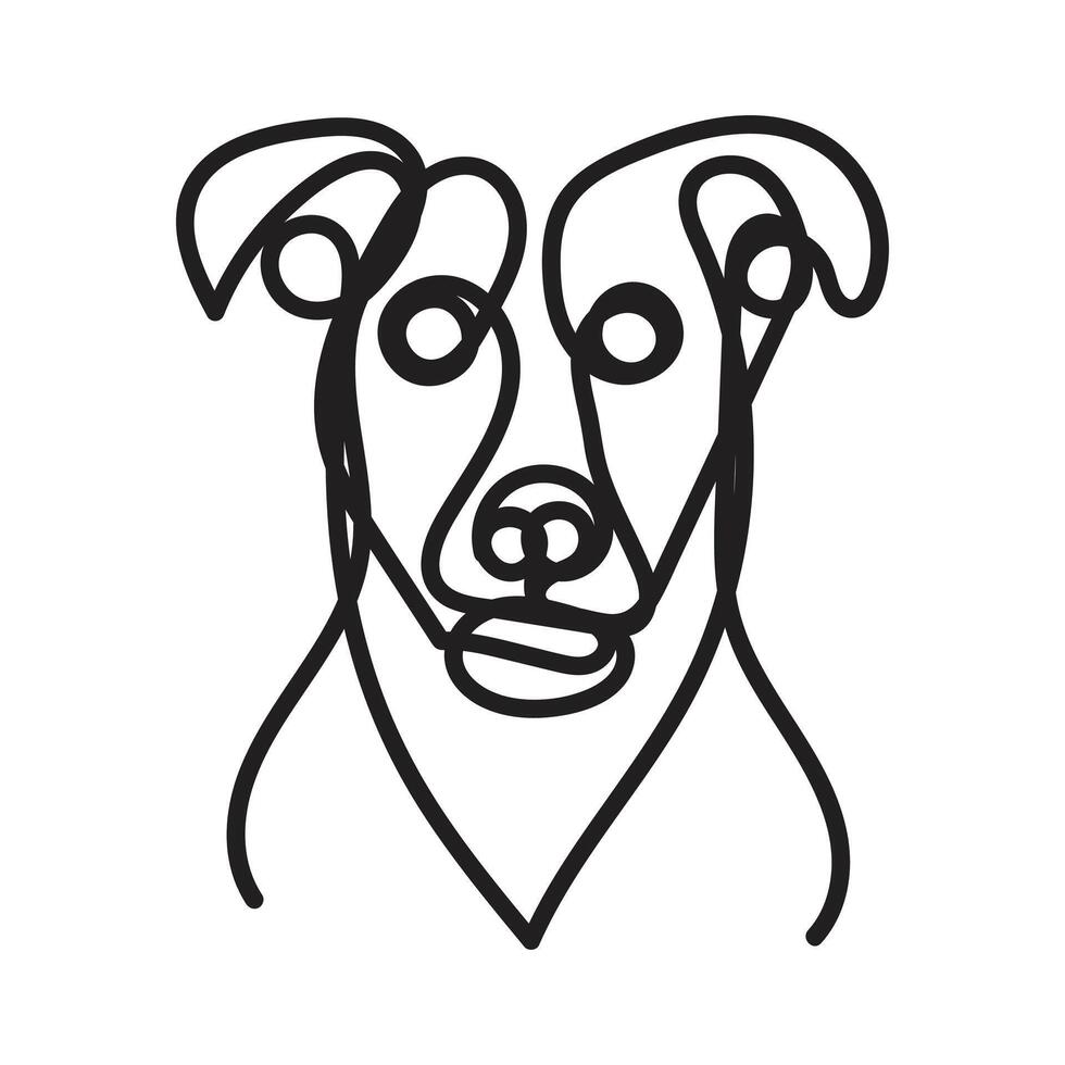 dog one line art design, dog continuous line art, dog minimal one line art vector