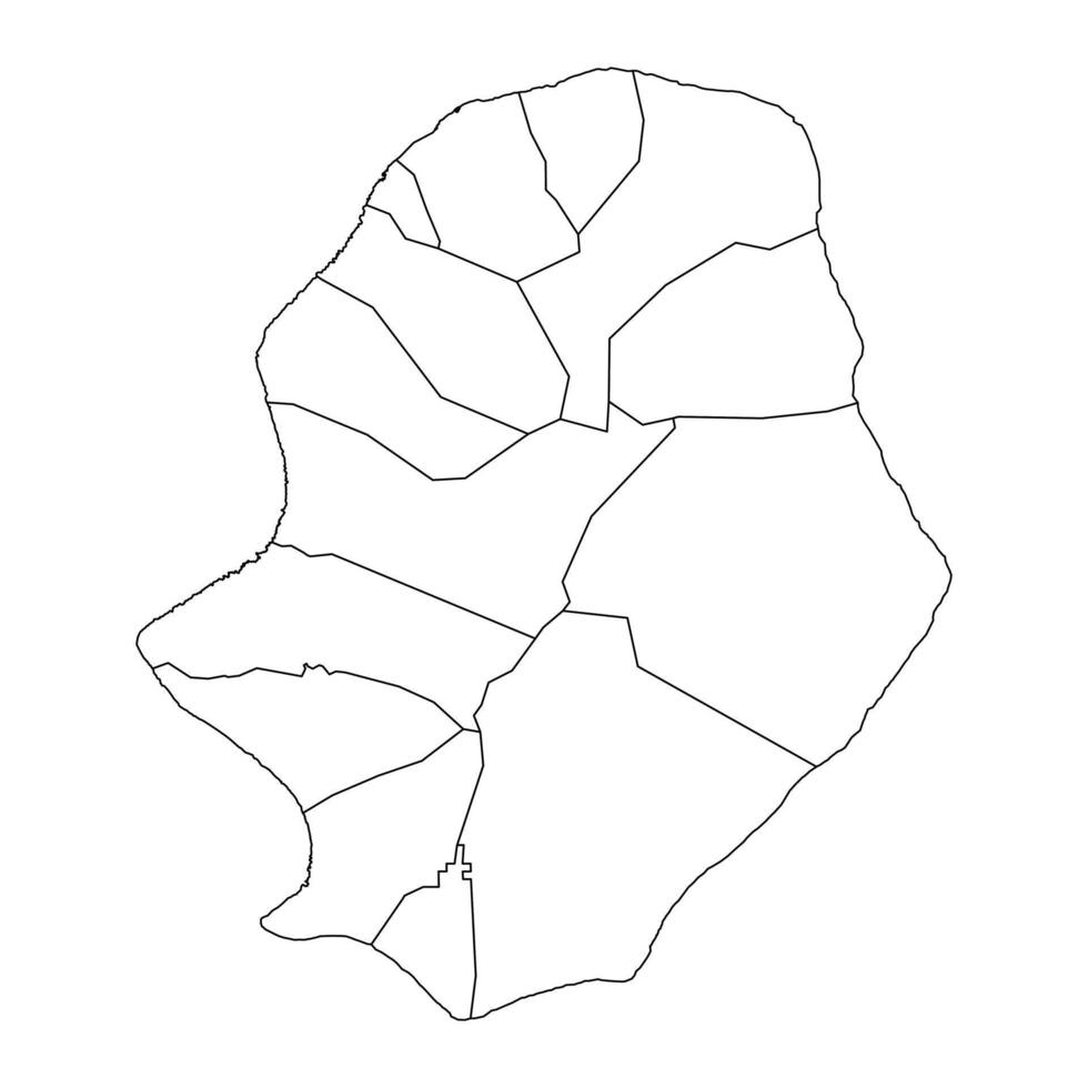 Niue map with administrative divisions. illustration. vector