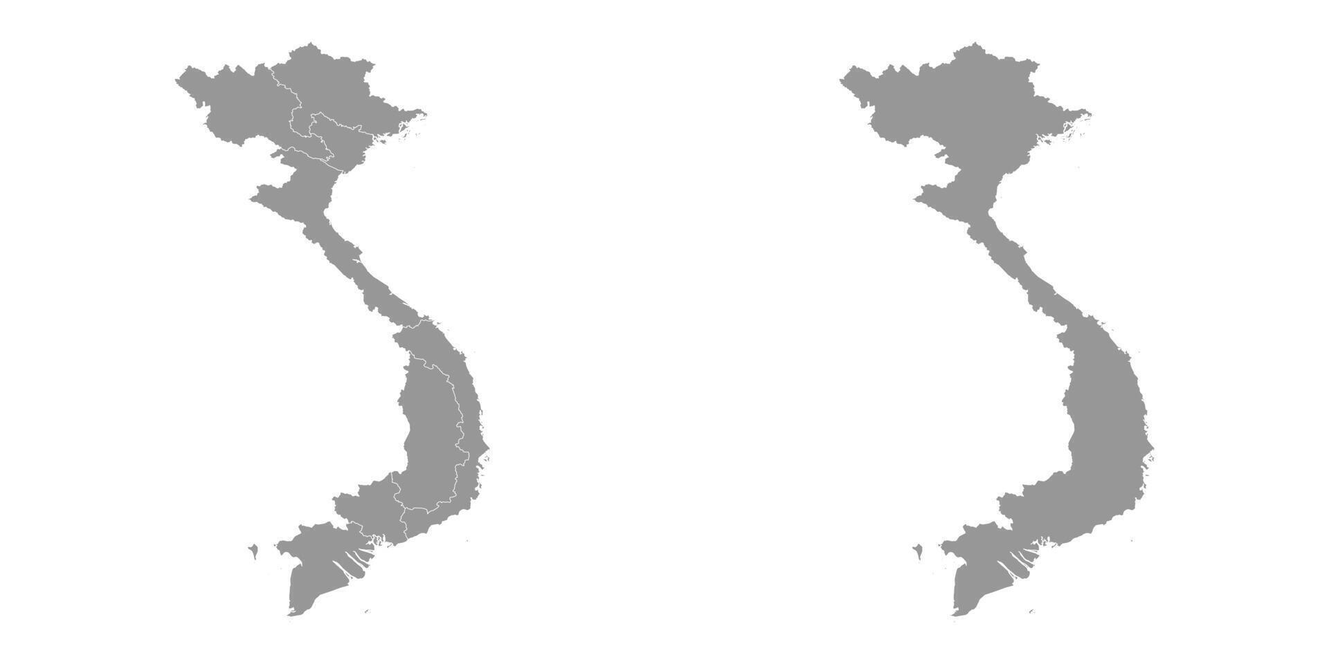 Vietnam map with regions. illustration. vector